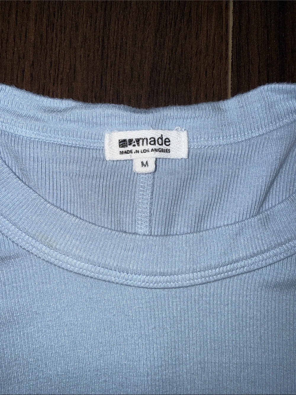LA MADE Women's Light Blue Ribbed Tank Top - Picture 6 of 6